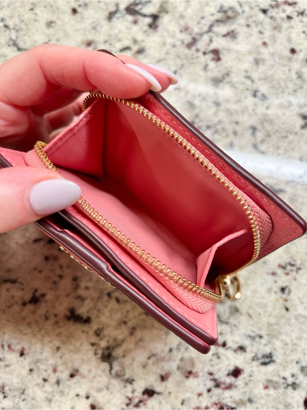 Coach Pink Bi-fold Wallet NWOT - Picture 10 of 12